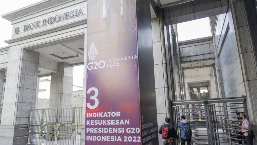 Kantor Pusat Bank Indonesia di Jakarta (Rony Zakaria/Bloomberg)