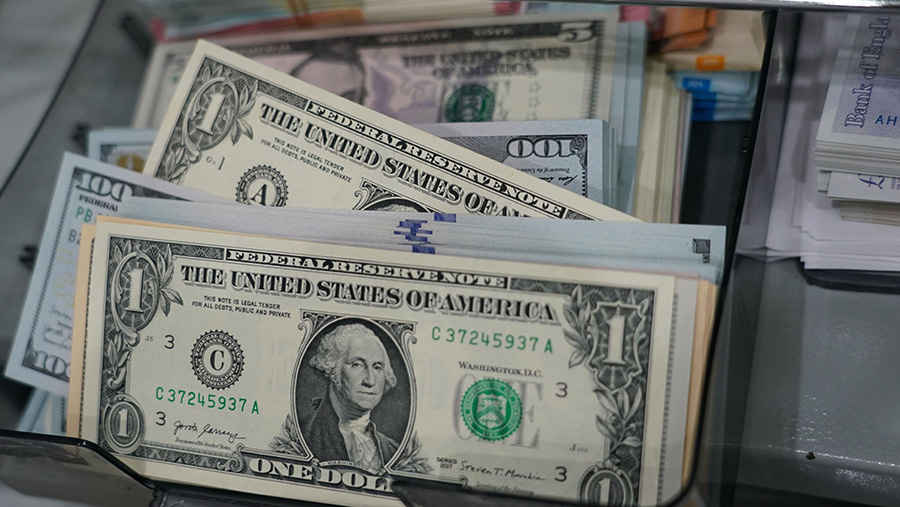Ilustrasi uang kertas dolar AS. (Toru Hanai/Bloomberg)