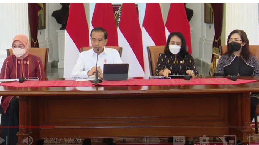 Presiden Jokowi mengatakan mendorong agar UU PPRT segera ditetapkan (YouTube Setpres)