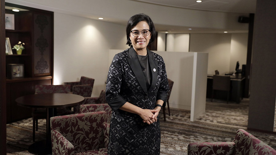 Menteri Keuangan (Menkeu) Sri Mulyani. (Kiyoshi Ota/Bloomberg)