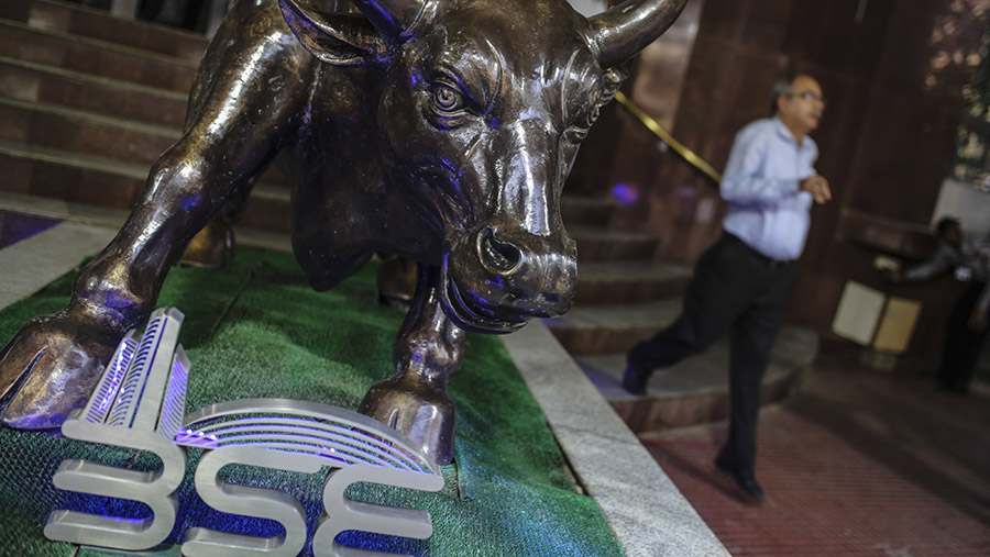 Ilustrasi Bursa Saham India di gedung Bombay Stock Exchange (BSE) di Mumbai, India. (Dhiraj Singh/Bloomberg)