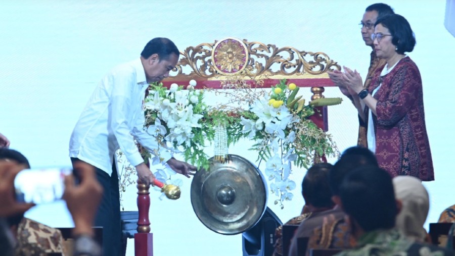 Presiden Jokowi membuka Rakornas Transisi PCPEN Tahun 2023 (Humas Setkab/Oji)