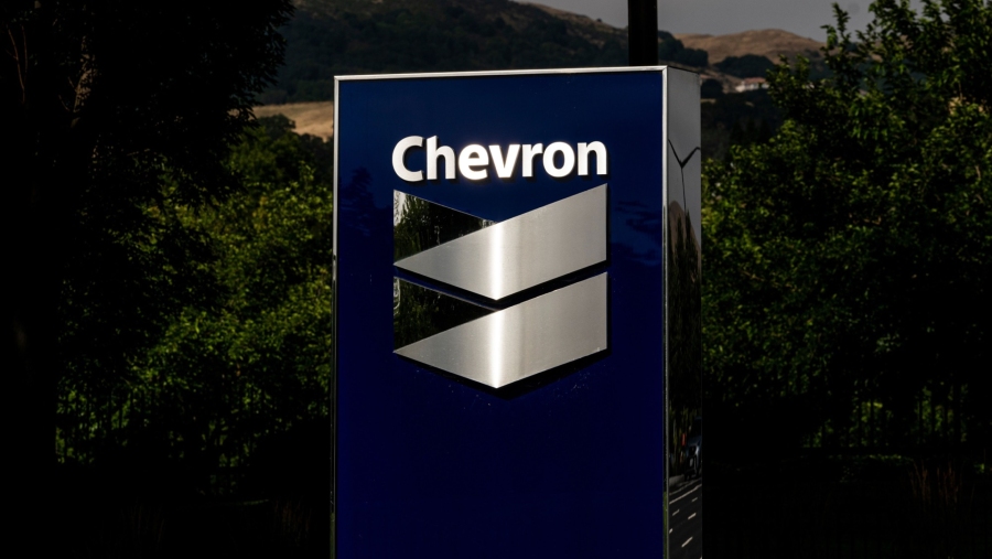 Ilustrasi Logo Chevron (Sumber: David Paul Morris/Bloomberg)