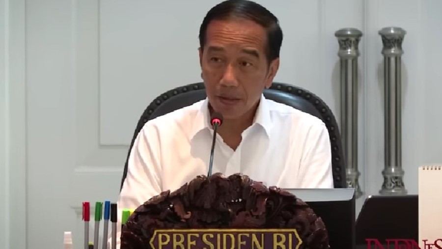 Presiden Joko Widodo saat rapat terbatas (YouTube Sekretariat Presiden)