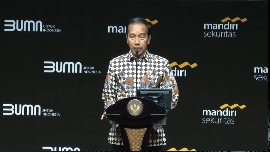 Presiden Joko Widodo dalam acara Mandiri Investment Forum 2023 (Dok. Tangkapan Layar Youtube)