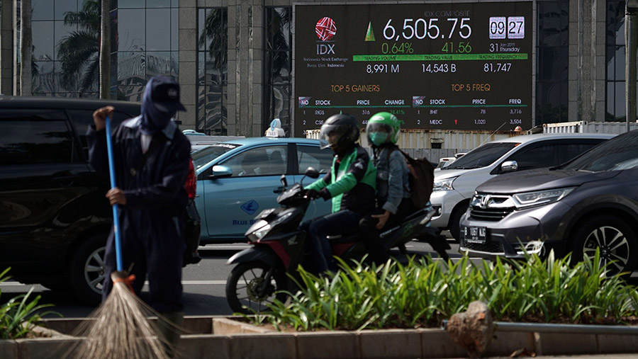 Bursa Efek Indonesia. (Dimas Ardian/Bloomberg)