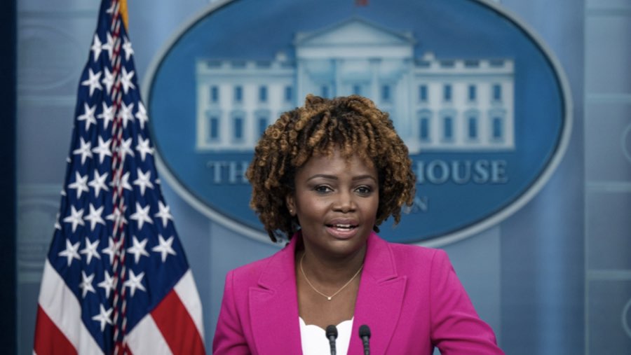 Sekretaris Pers Gedung Putih Karine Jean-Pierre (Sumber Bloomberg)