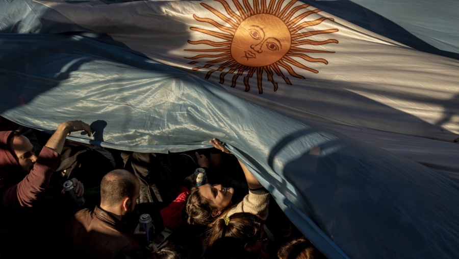 Ilustrasi Bendera Argentina (Sumber: Anita Pouchard Serra/Bloomberg)