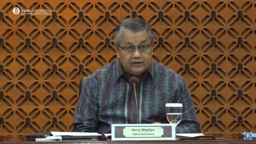 Gubernur Bank Indonesia Perry Warjiyo dalam Rapat Dewan Gubernur Februari 2023 (Dok. Bank Indonesia)