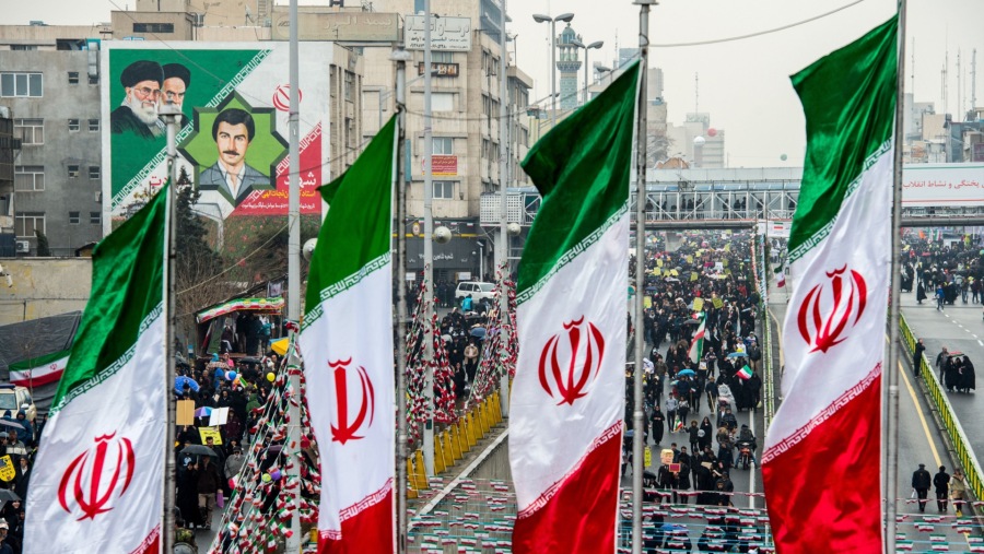 Ilustrasi Bendera Iran (Sumber: Ali Mohammadi/Bloomberg)