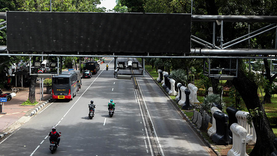 Tarif yang diusulkan saat penerapan ERP ini berkisar Rp5.000 hingga Rp19.000. (Bloomberg Technnoz/Andrean Kristianto)