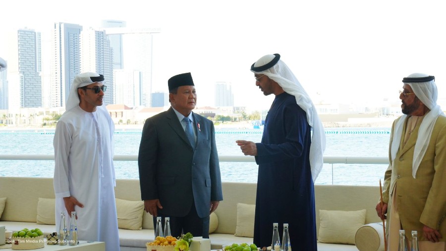 Menhan Prabowo dan Presiden UEA Sheikh Mohamed bin Zayed Al Nahyan (MBZ) (DOK Tim Media Prabowo Subianto)