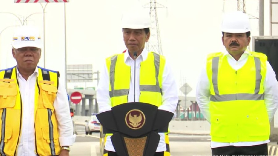 Presiden Jokowi resmikan Presiden Jokowi Resmikan Jalan Tol Semarang-Demak Seksi Sayung-Demak (Tangkapan layar YouTube Sekretariat Presiden)