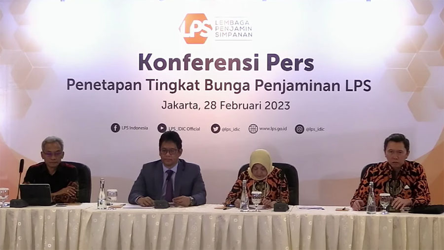 Konferensi Pers Tingkat Bunga Penjaminan LPS. (Tangkapan layar via youtube LPS_IDIC Official)