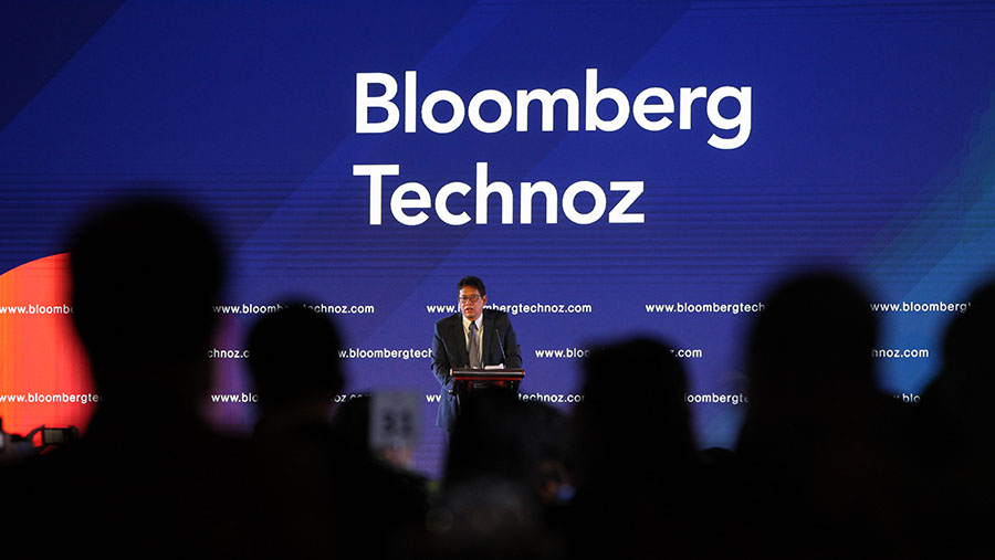 Ketua Dewan Komisioner LPS Purbaya Yudhi Sadewa dalam acara ‘The Launch of Bloomberg Technoz’. (Bloomberg Technoz/ Andrean Kristianto)