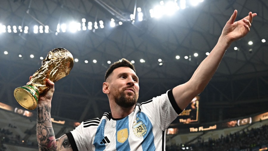 Lionel Messi (Sumber Anne-Christine Poujoulat/Bloomberg)