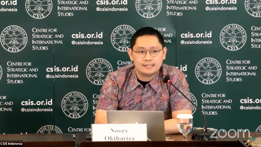 Noory Oktharyza, Peneliti Departemen Politik dan Perubahan Sosial CSIS. (Dok. Tangkapan layar YouTube CSIS Indonesia)