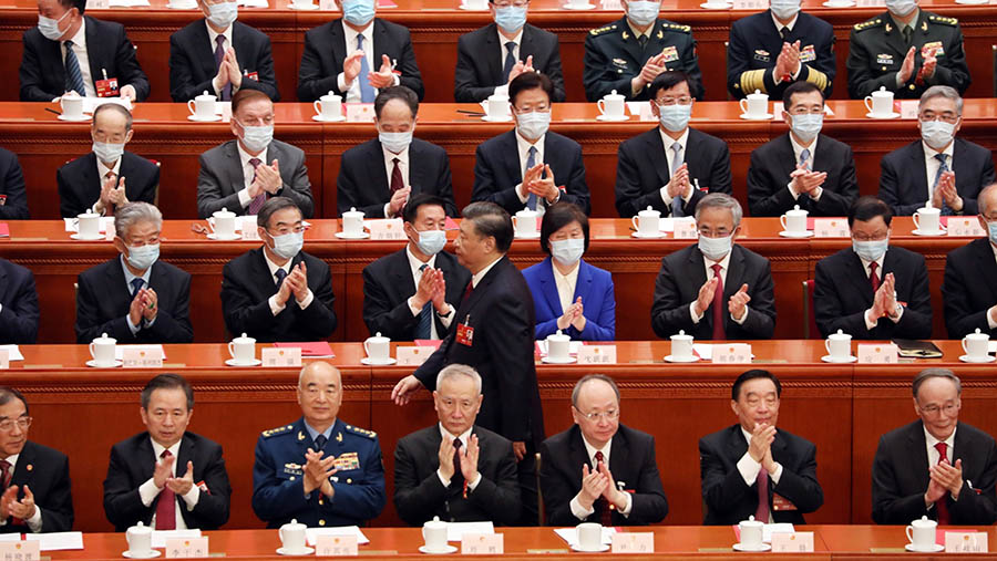 Xi Jinping kembali dinobatkan sebagai presiden China untuk periode ketiga. (Qilai Shen/Bloomberg)