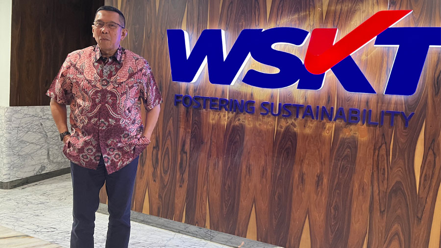 Direktur Utama PT Waskita Karya (Persero), Tbk, Destiawan Soewardjono. (Bloomberg Technoz/ Houtmand P Saragih)