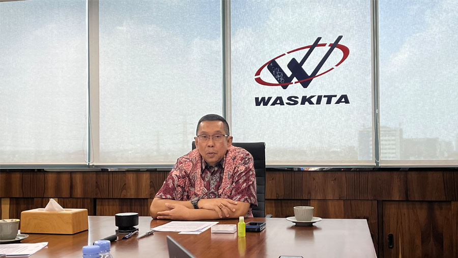 Direktur Utama PT Waskita Karya (Persero), Tbk, Destiawan Soewardjono. (Bloomberg Technoz/ Houtmand P Saragih)