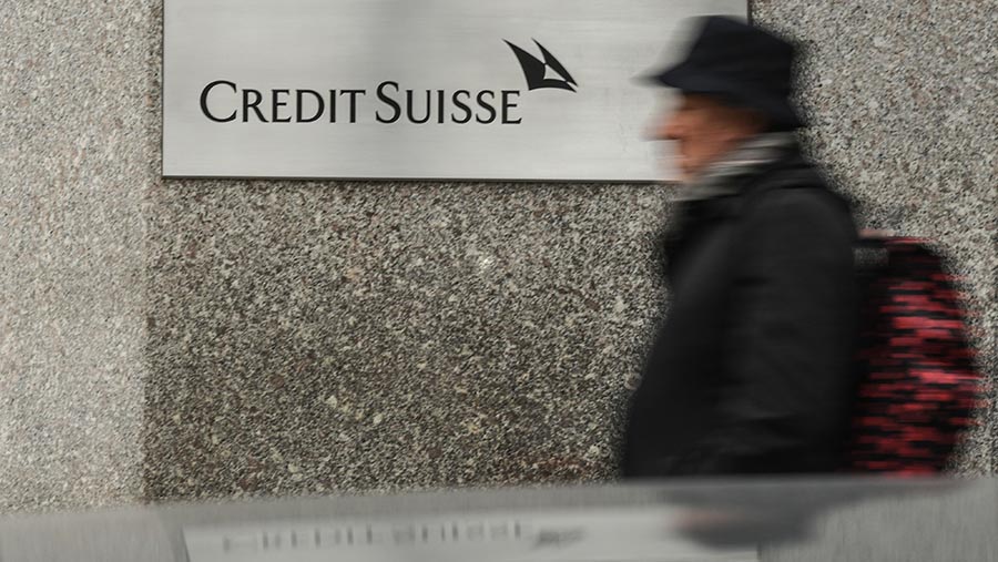 Kantor Credit Suisse di New York, AS. (Stephanie Keith/Bloomberg)