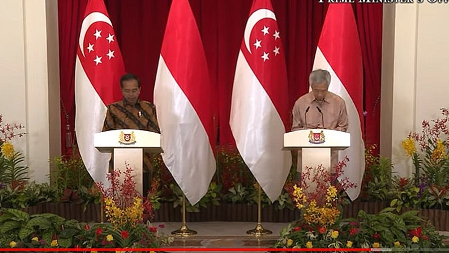 Presiden Jokowi dan PM Lee Hsien Loong di Singapura (YouTube Sekretariat Presiden)