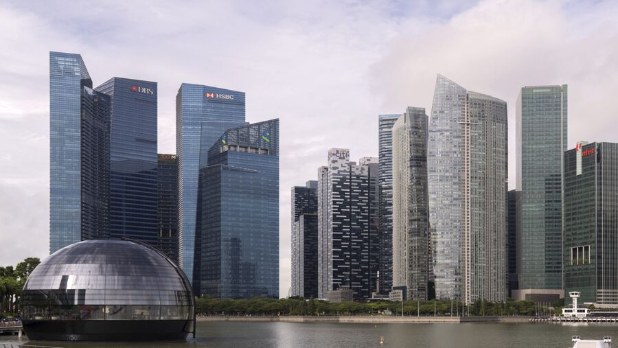 Gedung perbankan di Singapura (Dok. Bloomberg)