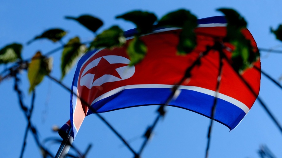 Ilustrasi Bendera Korea Utara (Sumber: Bloomberg)