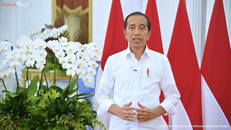 Pernyataan Presiden Jokowi Terkait Larangan Buka Puasa Bersama untuk Pemerintah, 27 Maret 2023. (Tangkapan layar youtube Sekretariat Presiden)