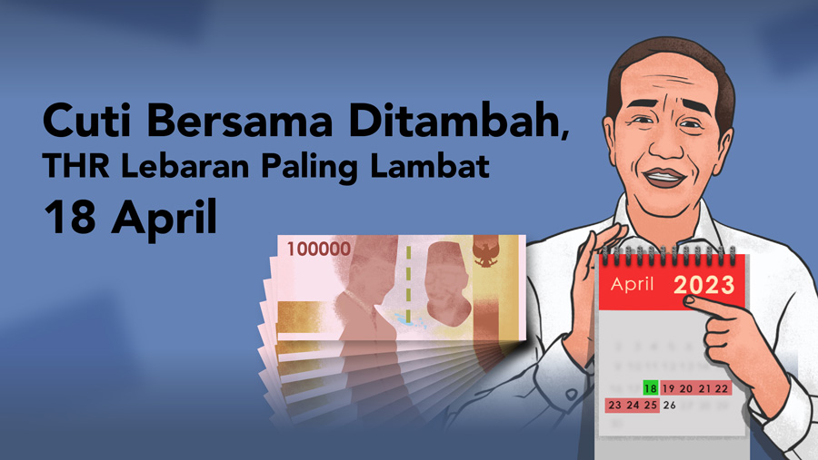 Cuti Bersama Ditambah, THR Lebaran Paling Lambat 18 April (Infografis)