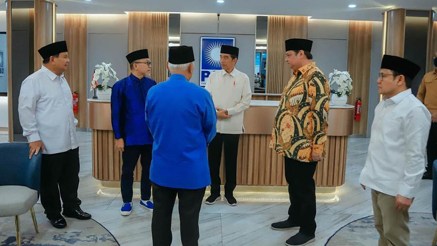Presiden Joko Widodo (Jokowi) menghadiri acara Silaturahmi Ramadhan 1444 H DPP PAN di Kantor DPP PAN, Jakarta, Minggu (2/4/2023). (Dok. PAN)