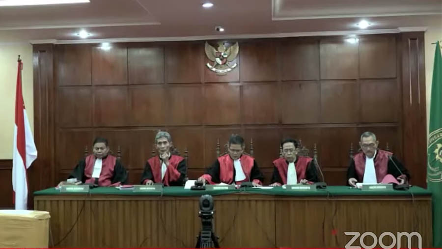 Pembacaan Putusan Banding Ferdy Sambo dkk. (Tangkapan layar youtube Pengadilan Tinggi DKI Jakarta)