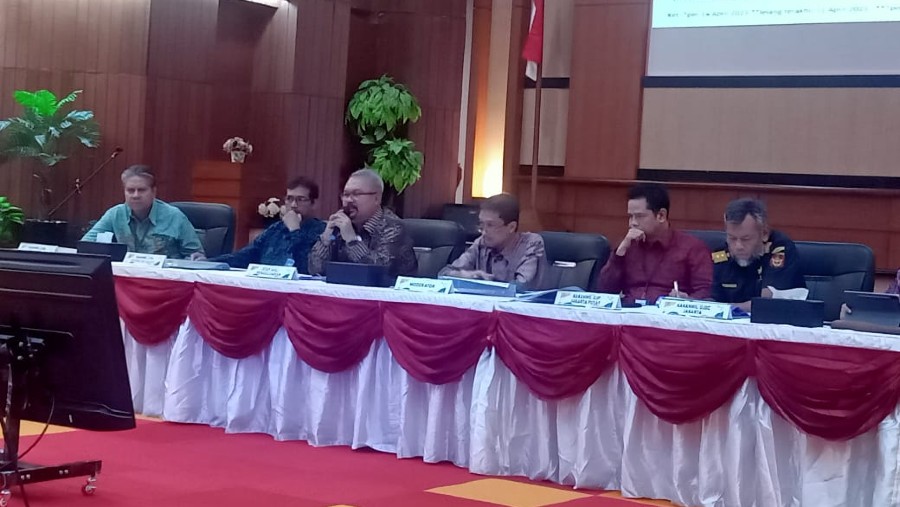 Konferensi Pers Kanwil DJPN DKI Jakarta (Bloomberg Technoz/Sultan Ibnu Affan)