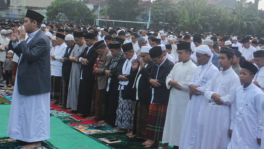 Warga Muhammadiyah resmi merayakan Hari Raya Idulfitri 1444H hari ini (Bloomberg Technoz/ Andrean Kristianto)