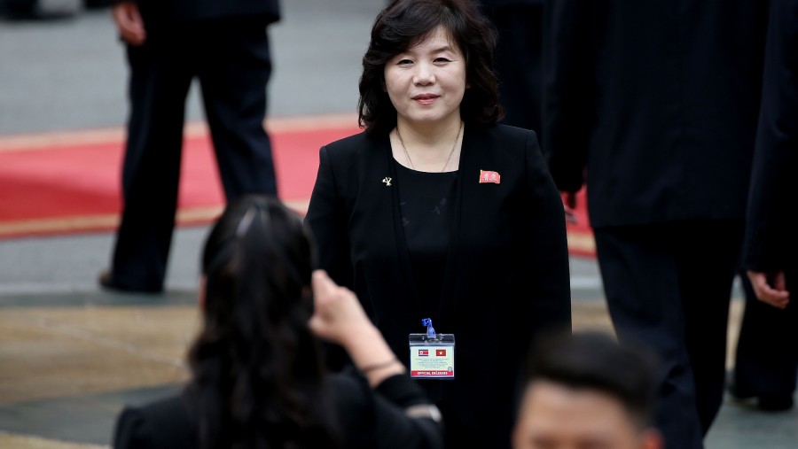 Menteri Luar Negeri Korea Utara Choe Son Hui (Luong Thai Linh/EPA/Bloomberg)