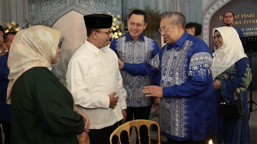 Anies Baswedan bersilaturahmi ke rumah Ketua Umum Partai Demokrat, Agus Harimurti Yudhoyono dan Susilo Bambang Yudhoyono. (Instagram @aniesbaswedan)