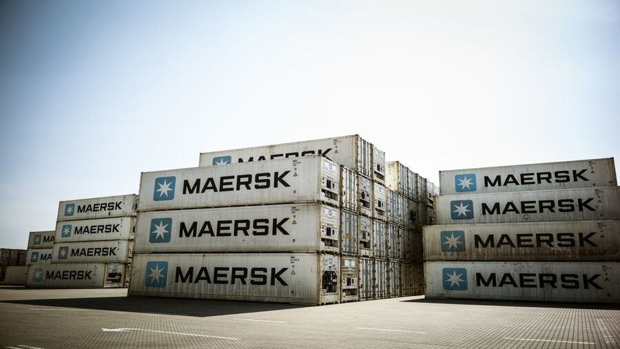 Peti kemas Maersk (Dok. Bloomberg)
