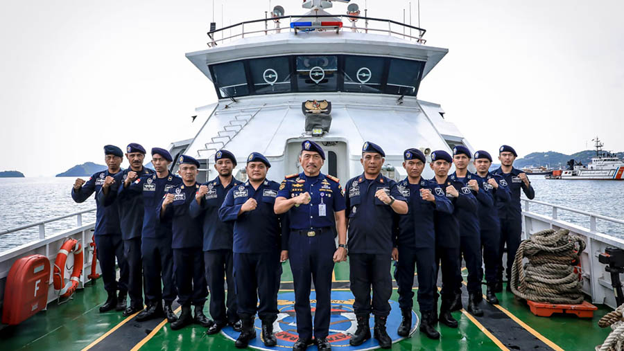 Kapal patroli penjaga perairan Labuan Bajo selama KTT ASEAN. (Dok. Kemenhub)