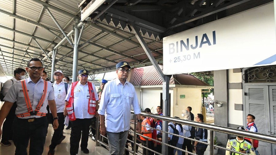 Menhub Budi Karya Sumadi di Stasiun Binjai (Dok Kemenhub)