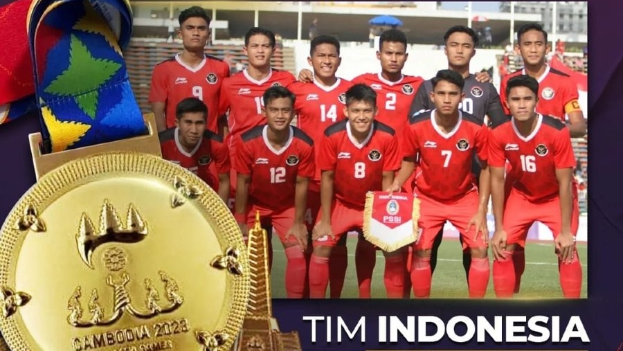 Timnas U-22 meraih medali emas pada Sea Games 2023 di Kamboja. (IG Kemenpora)