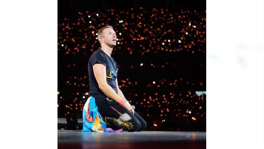 Chris Martin, vokalis grup band asal Inggris Coldplay. (dok akun official Instagram Coldplay)