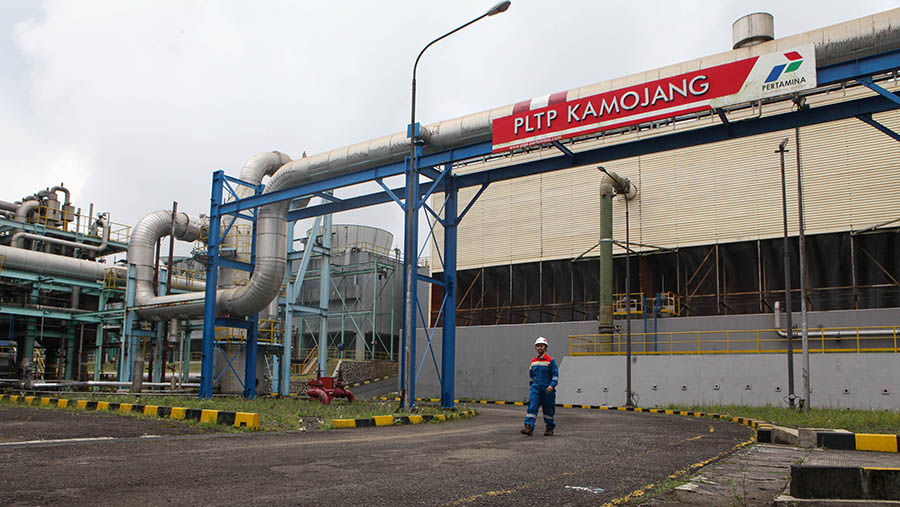 PLTP Kamojang adalah pembangkit listrik tenaga panas bumi pertama di Indonesia yang beroperasi tahun 1983. (Bloomberg Technoz/ Andrean Kristianto)