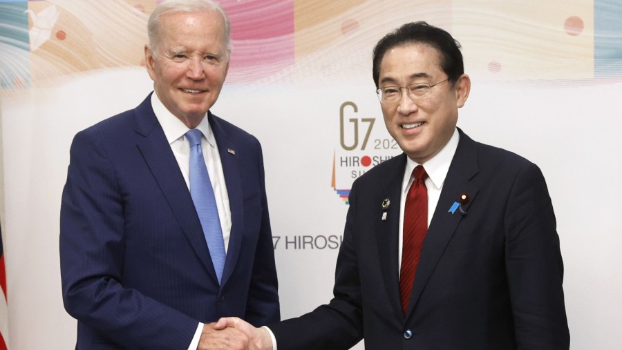 Perdana Menteri Jepang Fumio Kishida Bertemu Presiden AS Joe Biden Menjelang KTT G-7 (Kiyoshi Ota/Bloomberg)