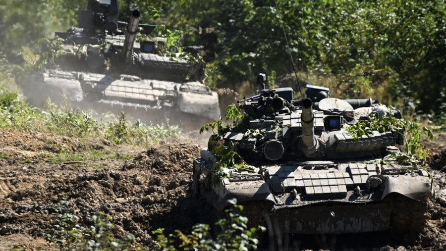 Tank di medan perang Rusia vs Ukraina (Sumber: Bloomberg)