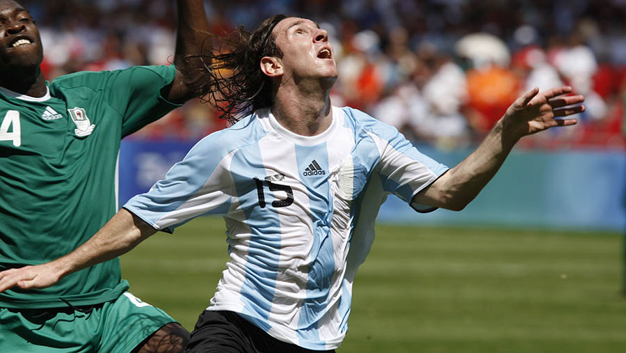 Pemain Timnas Argentina, Lionel Messi. (Natalie Behring/Bloomberg News)