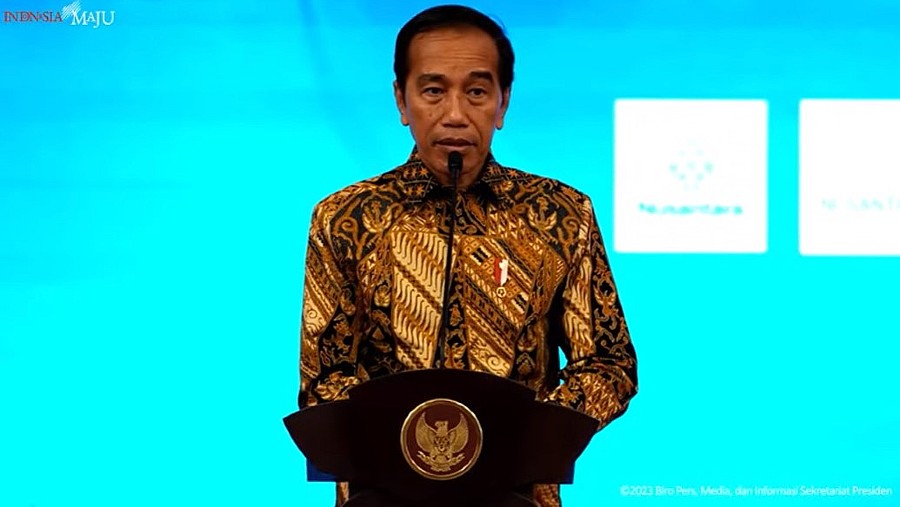 Prsiden Jokowi di peluncuran Logo Nusantara (YouTube Sekretariat Presiden)
