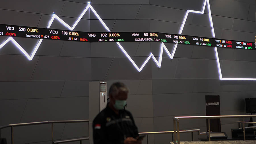 Indeks Harga Saham Gabungan (IHSG) di Bursa Efek Indonesia (BEI). (Bloomberg Technoz/ Andrean Kristianto)