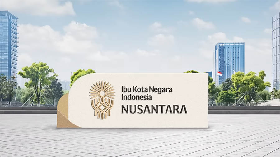 Desain logo baru Ibu Kota Nusantara (IKN). (Tangkapan Layar Youtube Sekretariat Presiden)