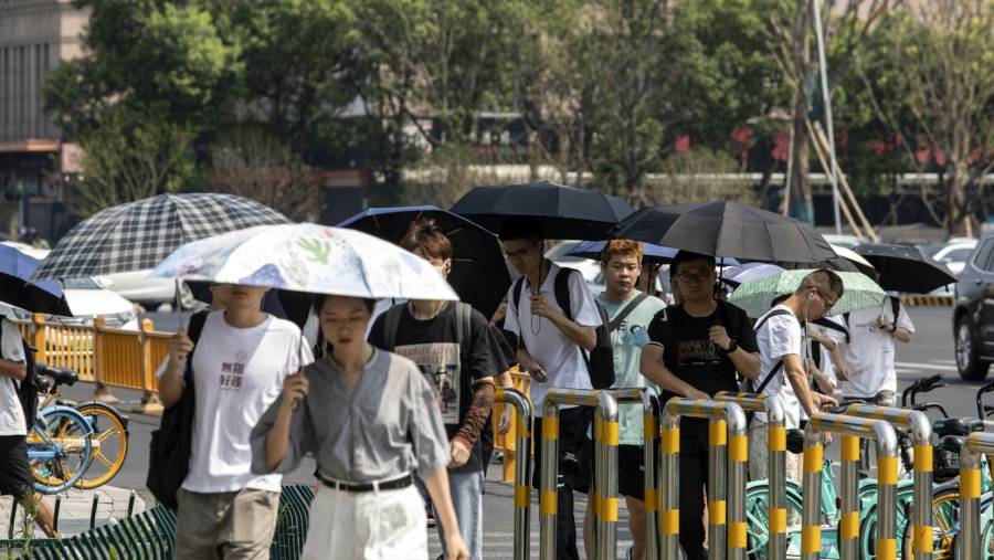 Ilustrasi suhu udara China makin panas. (dok Qilai Shen/Bloomberg)