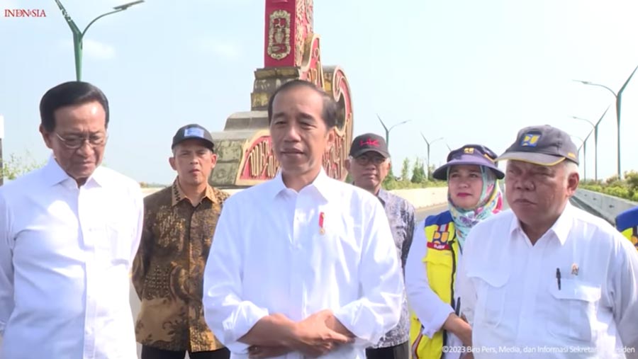 Keterangan Pers Presiden Jokowi Usai Resmikan Jembatan Kretek II, Bantul, 2 Juni 2023. (Tangkapan Layar Youtube Sekretariat Presiden)